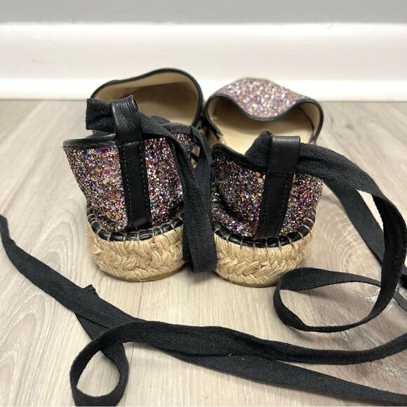 Free People Espadrilles Women’s 8.5 Paradise Glitter Tie Ankle Platform - Picture 5 of 7